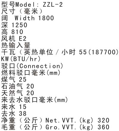 燒鴨爐參數