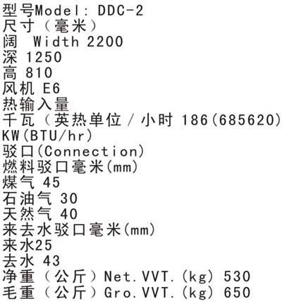 燒豬爐參數(shù)