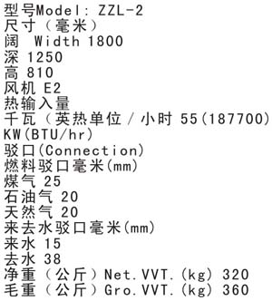 一蒸一炒一尾爐參數(shù)